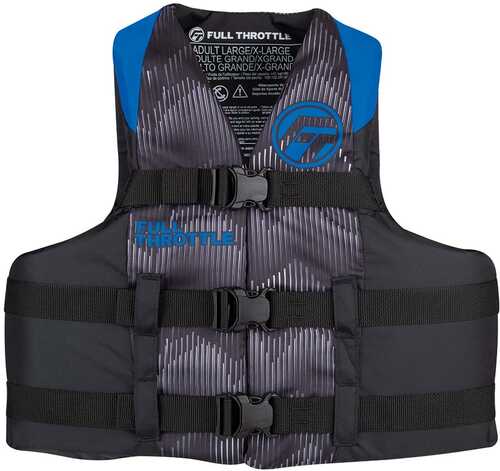 Full Throttle Adult Nylon Life Jacket - L/xl - Blue/black
