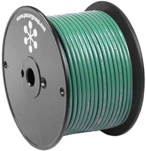 Pacer Green 10 Awg Primary Wire - 100'