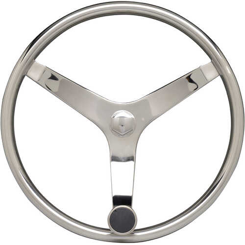Uflex - V46 - 13.5" Stainless Steel Steering Wheel W/speed Knob