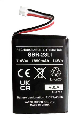 Standard Horizon Sbr-23li Li-ion Battery Pack F/hx210