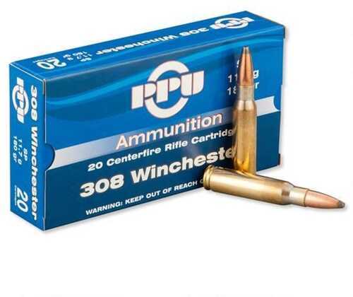 308 Win 165 Grain Soft Point Boat Tail 20 Rounds Prvi Partizan Ammunition 308 Winchester
