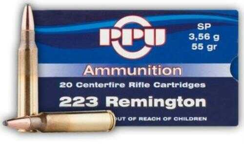 223 Rem 55 Grain Jacketed Soft Point 20 Rounds Prvi Partizan Ammunition 223 Remington