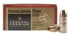 9mm Luger 135 Grain Hollow Point 20 Rounds Federal Ammunition