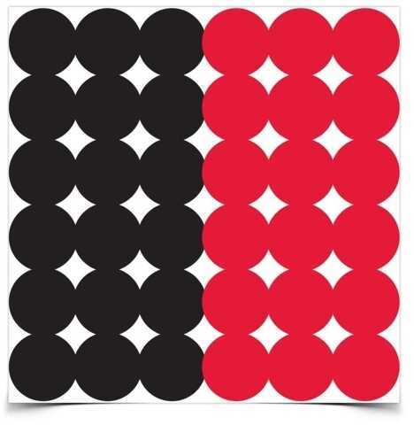 Birchwood Casey 34118 Dirty Bird Repair Pasters 1" Black/Red