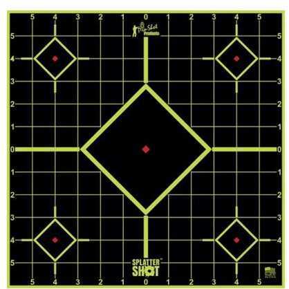 Pro-Shot 12SIGREEN5PK SplatterShot Sight-In Self-Adhesive Paper 12" 5-Diamond Black/Green 5 Pack