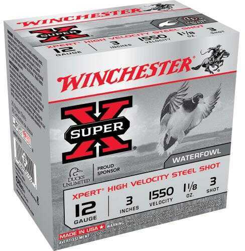 12 Gauge 3" Steel #3  1-1/8 oz 25 Rounds Winchester Shotgun Ammunition