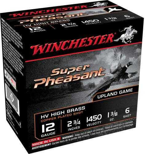 12 Gauge 2-3/4" Lead #6  1-3/8 oz 25 Rounds Winchester Shotgun Ammunition