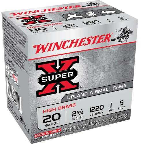 20 Gauge 2-3/4" Lead #5  1 oz 25 Rounds Winchester Shotgun Ammunition