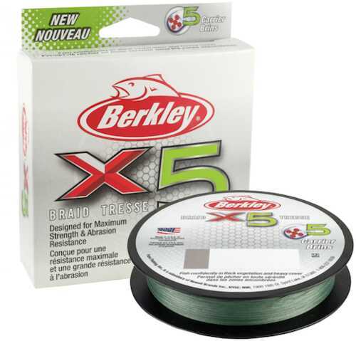 Berkley X5 15lbs 165yd Braid Fishing Line  Low Vis Green