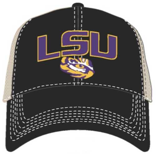 National Cap & Sportswear Falcon Tan Mesh Back Lsu