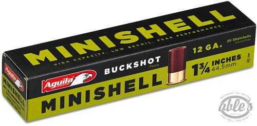 12 Gauge 1 3/4" Lead 4 Buck  5/8 oz 20 Rounds Aguila Shotgun Ammunition
