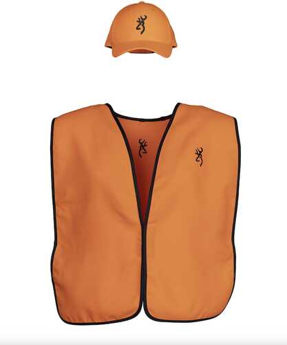 BRN VEST/CAP COMBO BKMRK BLAZE ORG