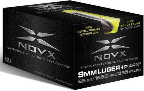 9mm Luger 65 Grain FMJ 26 Rounds NovX Ammunition