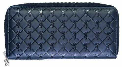 Browning Women's Buckmark Stamped Leather Zipper Wallet