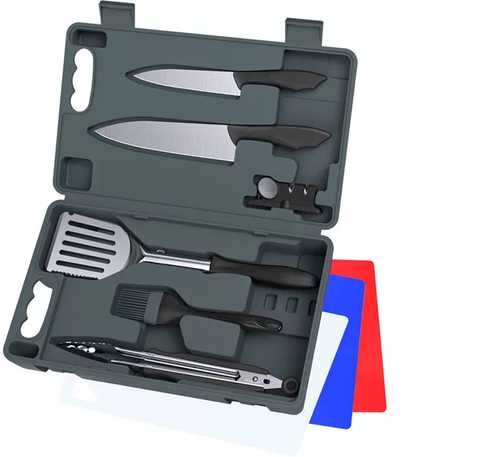 Outdoor Edge Cut-N-Que Lite 10 Piece Knife and Barbecue Kit
