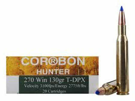 270 Win 130 Grain Copper 20 Rounds Corbon Ammunition 270 Winchester