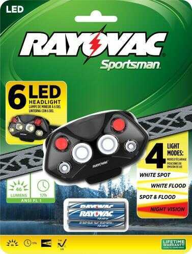 Ray-o-vac Headlight 6 Led 46 Lumens 1 Aa