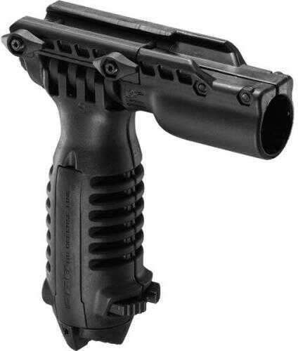 Mako Tactical Foregrip with Integrated Adj Bipod and 1" Flashlight Adapter T-PODFA-B