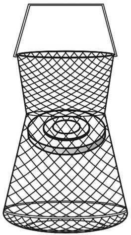 Hicks Collapse Float Wire Basket 15x30 Black