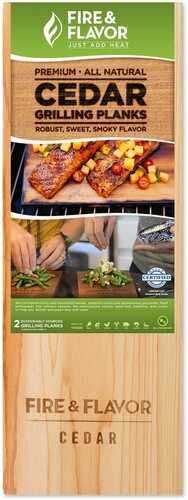 Fire and Flavor Cedar Grilling Plank 15 in. Model: FFPD110