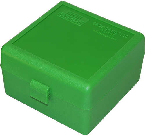 MTM Case-Gard Rs10010 Ammo Box Flip-Top For 204 Ruger/.223 Rem Green Polypropylene 100Rd