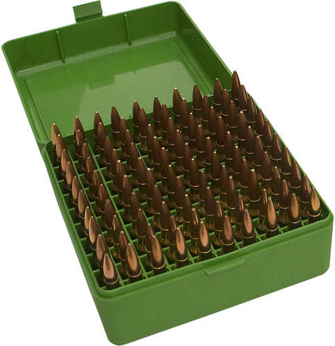 MTM Case-Gard 100 Series Ammo Box Medium Rifle Green 100 rd. Model: RM-100-10