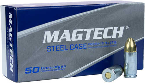 Magtech Pistol Ammo 9mm Luger Steel Case 115 gr. FMJ 50 rd. Model: 9AS