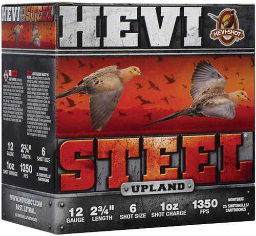 Hevi-Shot Hevi Steel Upland Shotgun Ammo 12 ga. 2.75 in. 1 oz. 6 Shot 25 rd. Model: HS61266