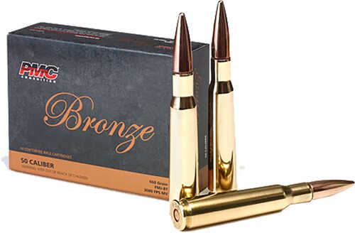 PMC Bronze Rifle Ammo 50 Cal. FMJBT 660 gr. 10 rd. Model: 50A