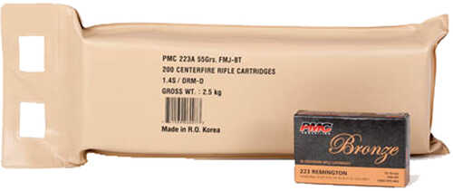 PMC Bronze Rifle Ammo Battle Pack 223 Rem. FMJBT 55 gr. 200 rd. Model: 223A-BP