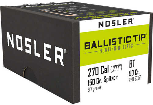 Nosler Ballistic Tip Hunting Bullets .270 Cal. 150 gr. Spitzer Point 50 pk. Model: 27150