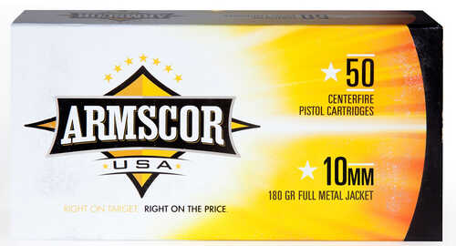 Armscor Range Pistol Ammo 10mm 180 gr. FMJ 50 rd. Model: FAC10-2N