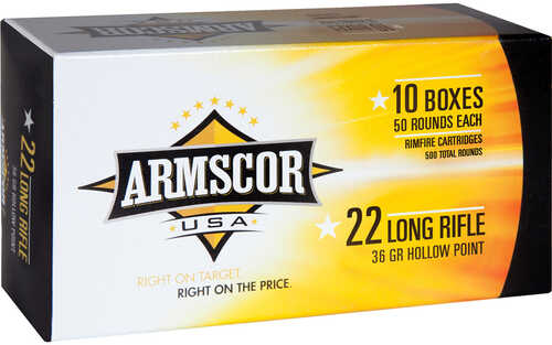 Armscor Precision Competition 22 LR 36 gr High Velocity Hollow Point (HVHP) 50 Per Box