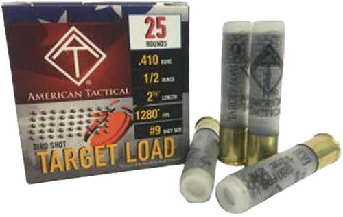 ATI Target Shotgun Ammo 410 ga. 9 Shot 1/2 Oz. 25 rds Model: ATIAC4109