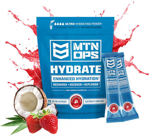 MTN OPS Hydrate Strawberry Coconut - Trail Pack (20 count) Model: 8.40359E+11