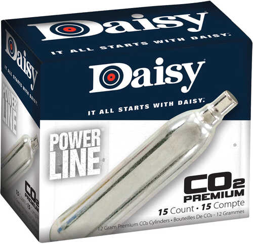 Daisy Powerline Premium CO2 Cylinders 12g 15 pk. Model: 997015-611