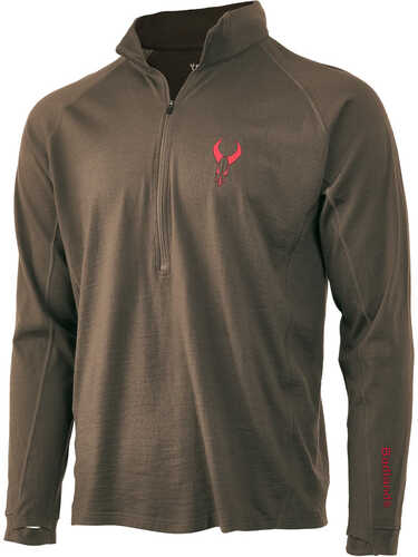 Badlands Pecora Midweight Merino 1/4 Zip MUD Large Model: 21-42406