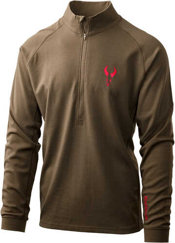 Badlands Pecora Heavyweight Merino 1/4 Zip MUD Small Model: 21-43099