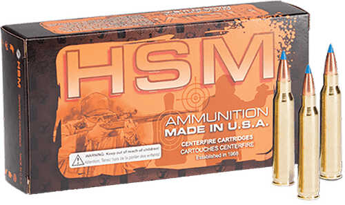 HSM Varmint Rifle Ammunition 22-250 Rem. BlitzKing 50 gr. 20 rd. Model: HSM-22-250-3-N
