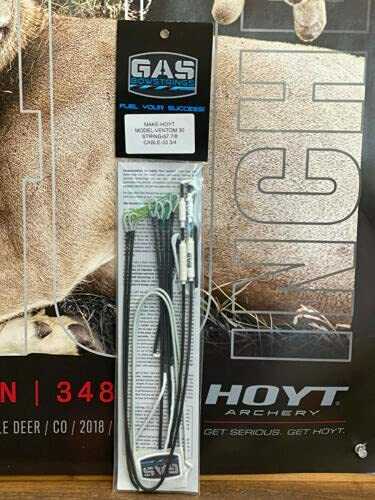 Gas Ghost Xv String And Cable Set White W/ Black Serving Hoyt Invicta 37 Svx #2 Model: Gxvinv37svx2