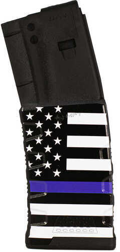 Mission First Tactical Extreme Duty Polymer Mag Blue Line Flag 30 rd. 5.56x45mm/223 Rem./300 AAC