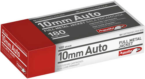 Aguila Pistol Ammo 10mm 180 gr. GN FMJ 50 rd. Model: 1E102110