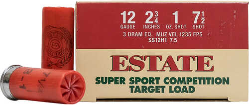 Estate Super Sport Competition Target Load 12 ga. 2.75 in. 3 Dr. 1 oz 7.5 Shot 25 rd. Model: SS12H1 7.5