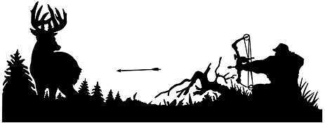 LVE XLg Truck Mural Decals Whitetail Hunter 26''-10'' Width