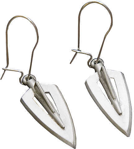 Empire 3D Broadhead Earring Pwtr