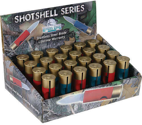 Rivers Edge Shotshell Folding Knife Display 24Pc 2.5 Closed