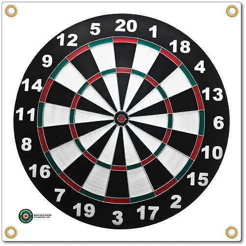 Arrowmat Foam Target Face Dartboard 17x17 in. Model: AMDB17