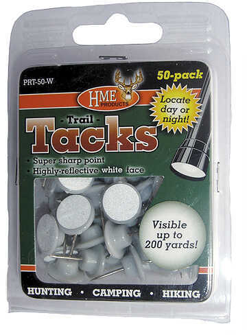 HME Trail Tacks Reflective Plastic White 50Pk