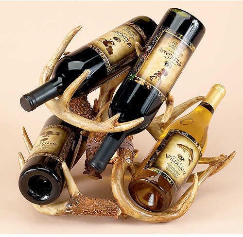 River's Edge Faux Antler 4 Bottle Wine Rack