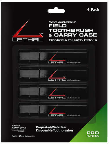 Lethal Pre-Pasted Toothbrush 4/Pk.